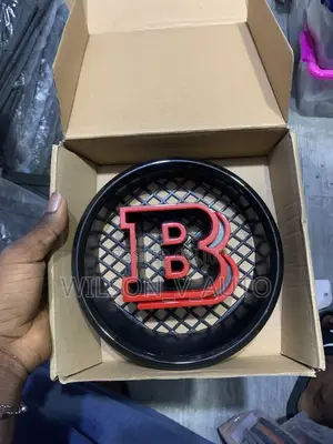 Black Brabus Grille Emblem for Mercedes G-Wagon, C-Class, E-Class