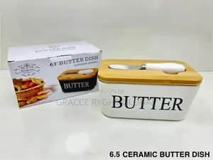 Ceramic Butter Dish With Butter Knife