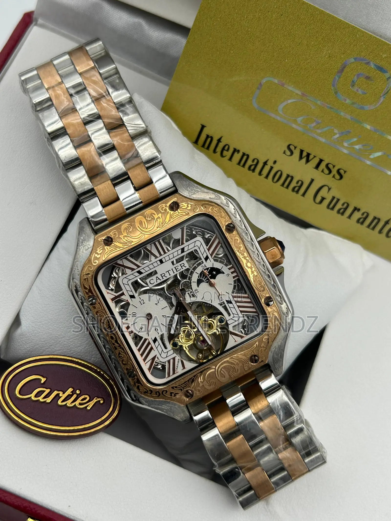 Cartier Two Tone Chain Watches