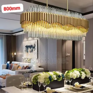 Bohemian-Style Gold and Crystal Chandelier Featuring a Black
