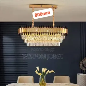 Bohemian-Style Gold and Crystal Chandelier Featuring a Black
