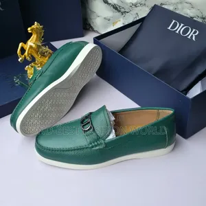 Green Leather Dior Shoes
