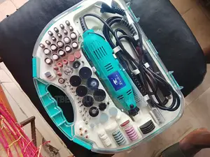 Blue Electric Rotary Tool Kit and Mini Die Grinder.