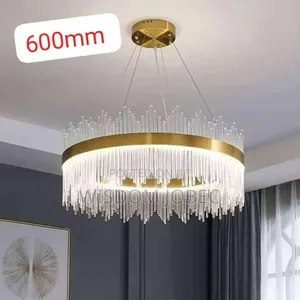 Bohemian-Style Gold and Crystal Chandelier Featuring a Black