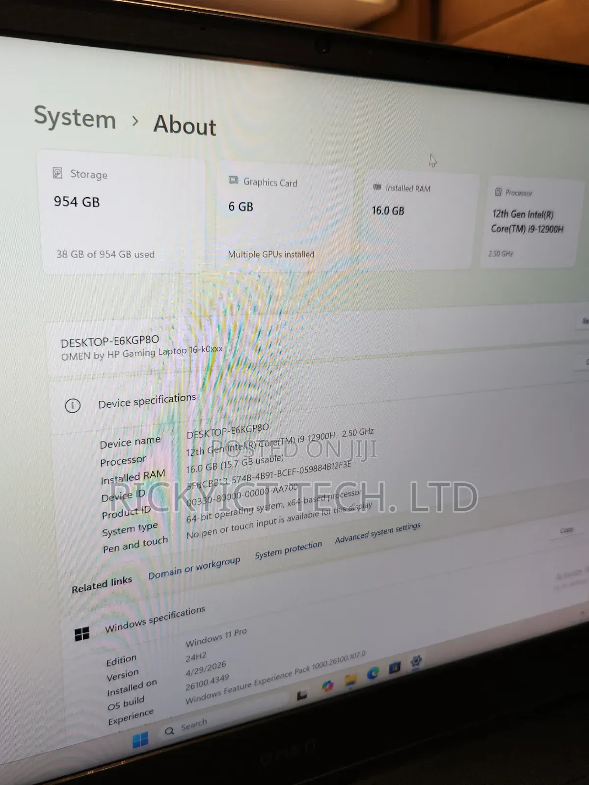 Laptop HP Omen 17 16GB Intel Core i9 SSD 1T