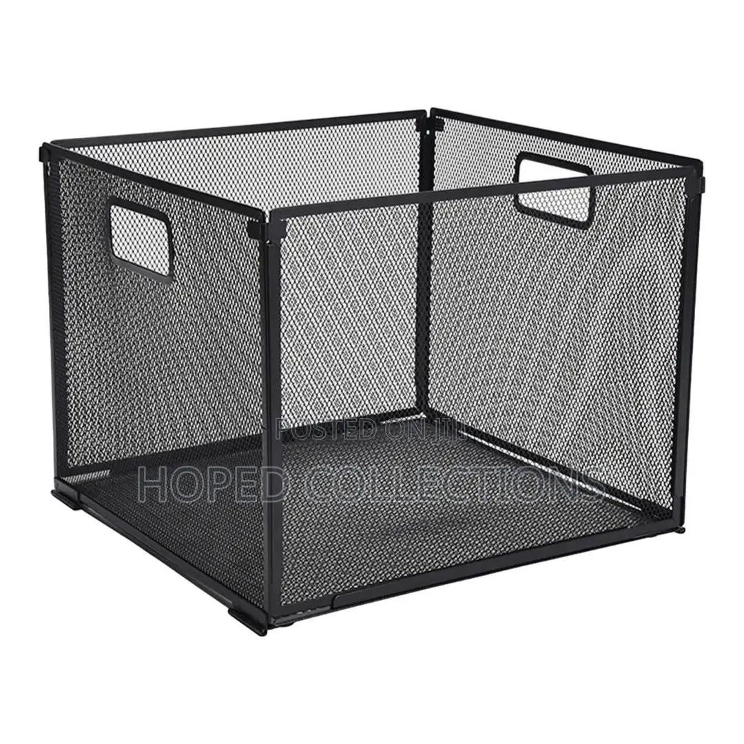 Metal Mesh Collapsible Wire Storage Basket