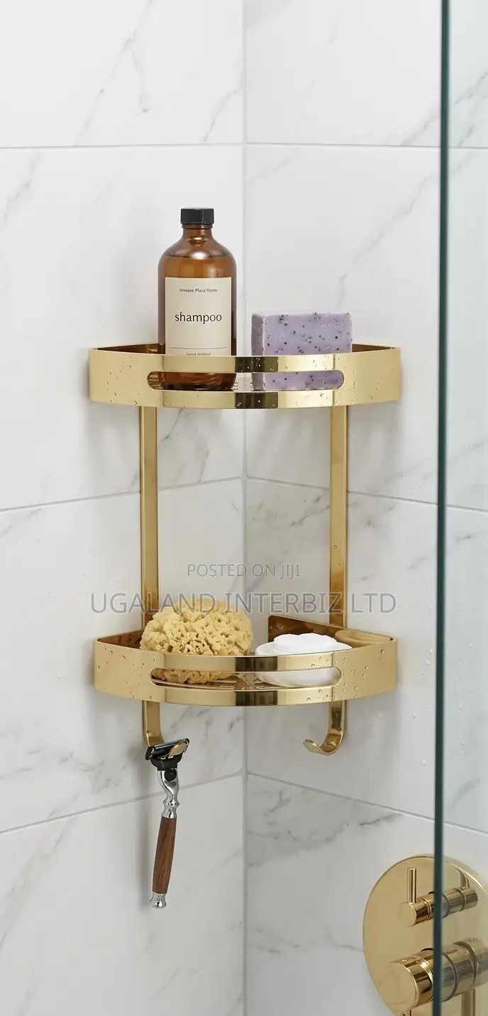 Metallic 2-tier Shower Shelf