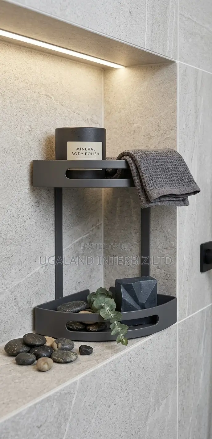 Metallic 2-tier Shower Shelf