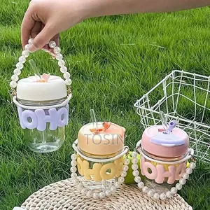 Glass Straw Cup