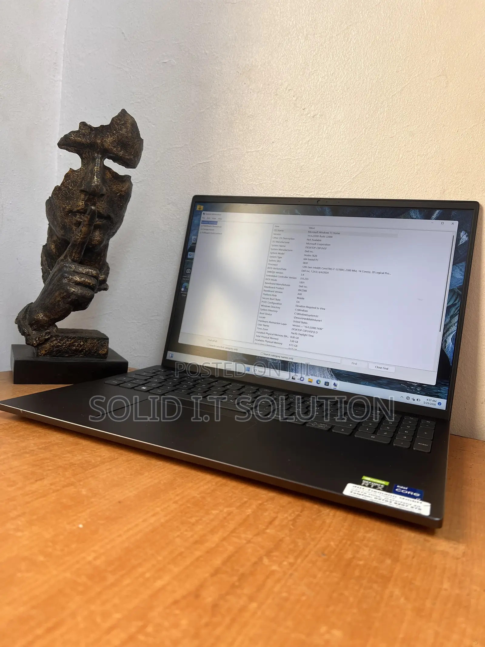 Laptop Dell 16GB Intel Core i7 SSD 512GB