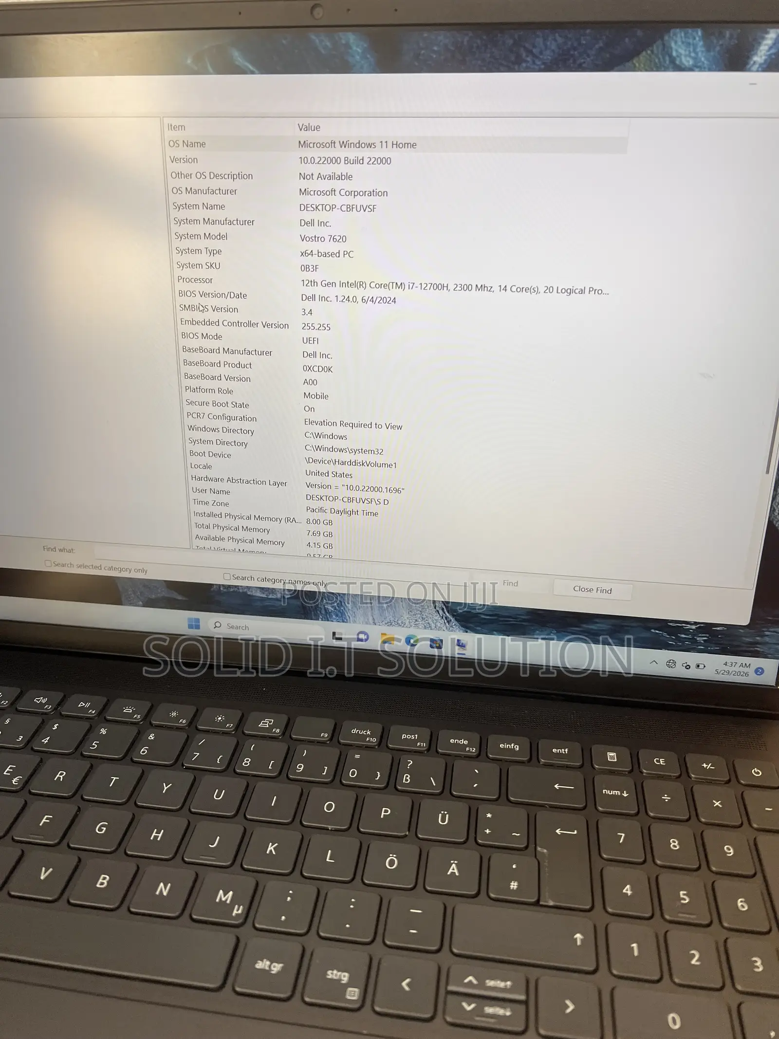 Laptop Dell 16GB Intel Core i7 SSD 512GB