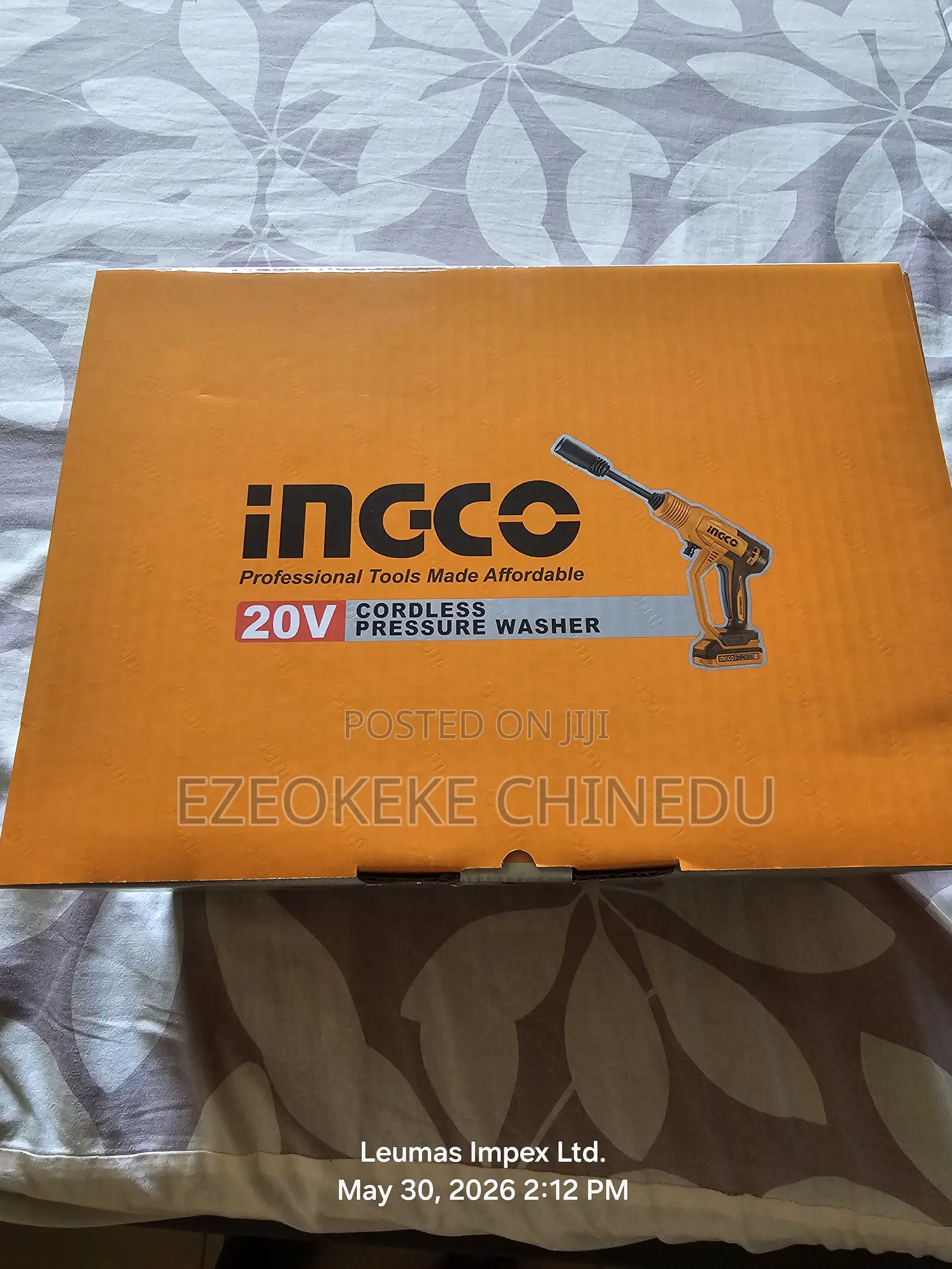 Ingco Cordless Pressure Washer
