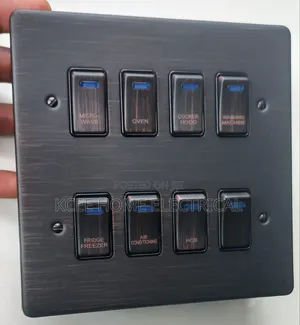 8 Gang Bronze Grid Switch Panel – Luxury Modular Wall Light Switch