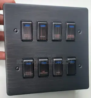 8 Gang Bronze Grid Switch Panel – Luxury Modular Wall Light Switch