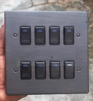 8 Gang Bronze Grid Switch Panel – Luxury Modular Wall Light Switch
