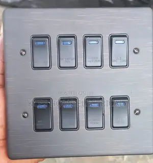 8 Gang Bronze Grid Switch Panel – Luxury Modular Wall Light Switch