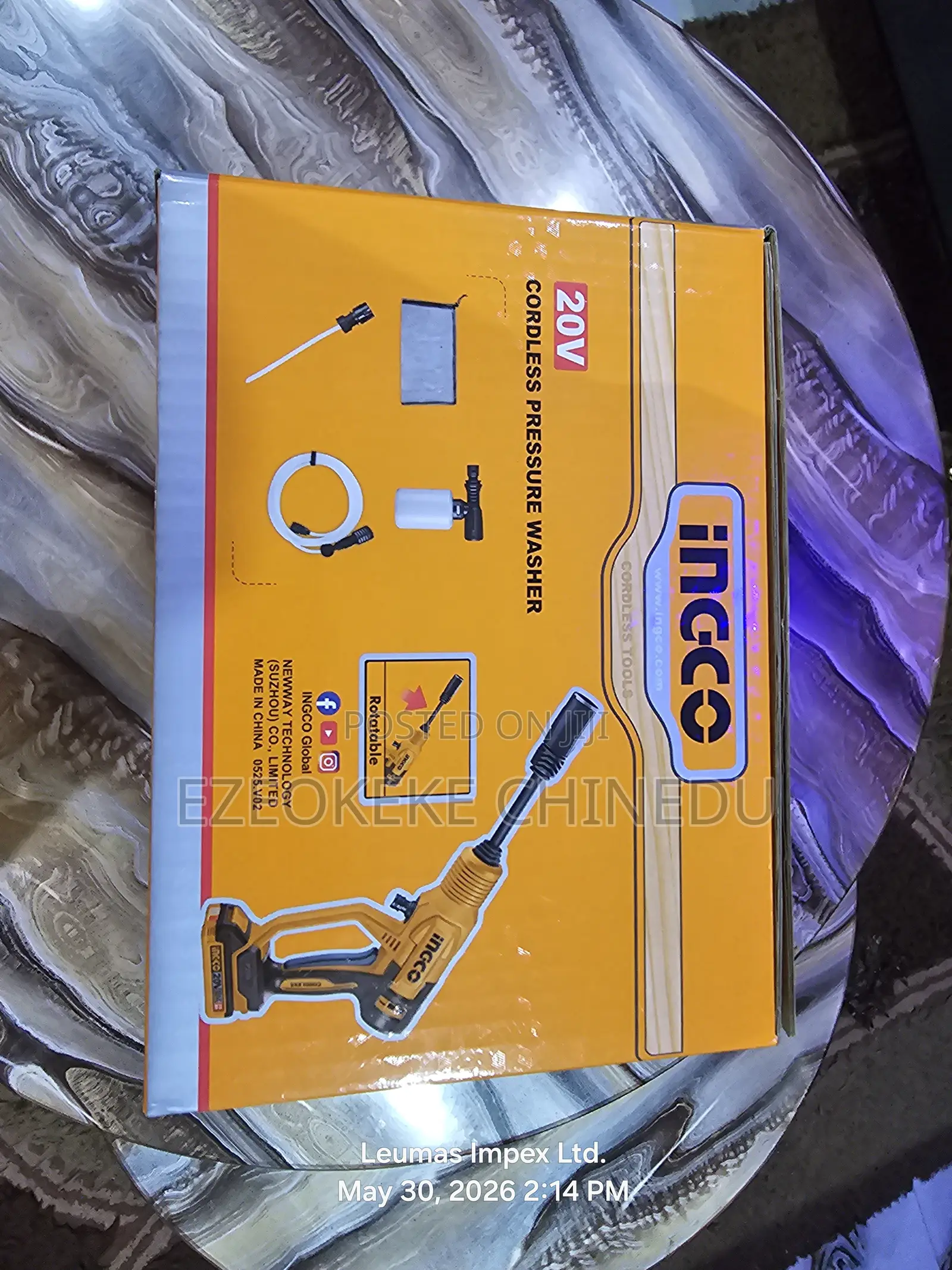 Ingco Cordless Pressure Washer