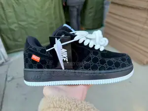 Premium White and Black Sneakers-Comfortable