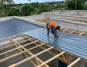 Long Span Aluminum Flat Roof Installation