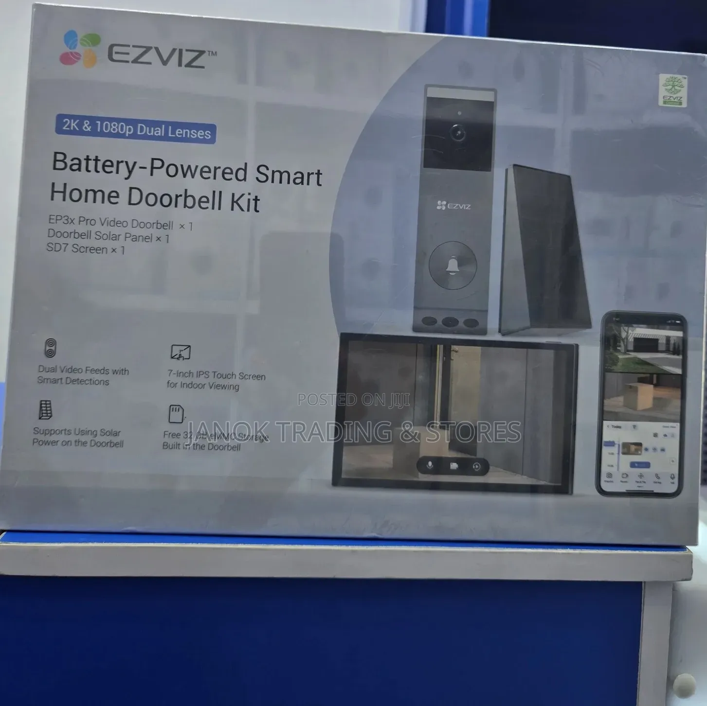Ezvis Cs-Ep3x/Sd7 (Kit) Battery-Powered Video Doorbell Kit