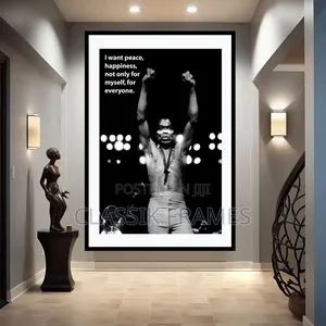 Hd Framed Celebrities Black/White Digi Painting Wallart