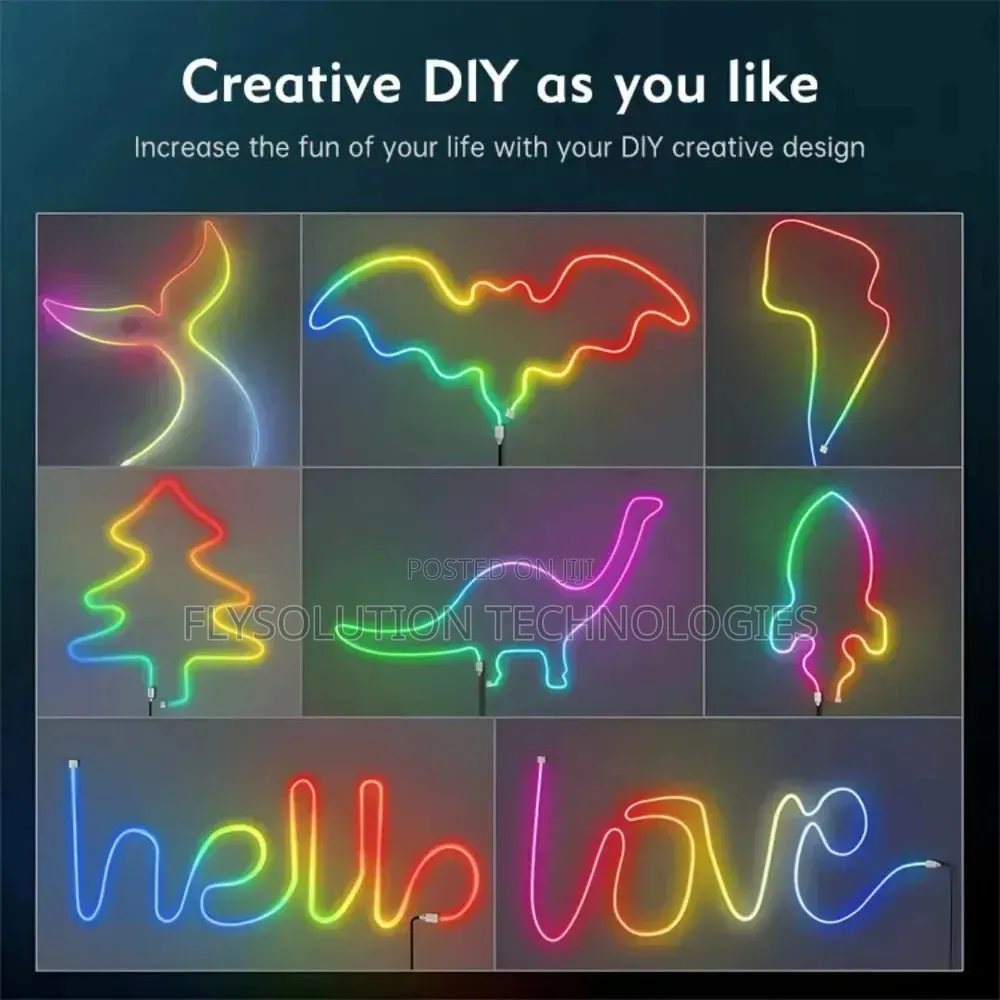 Smart Neon Rope Strip Light Remote and Mobile App Controlled