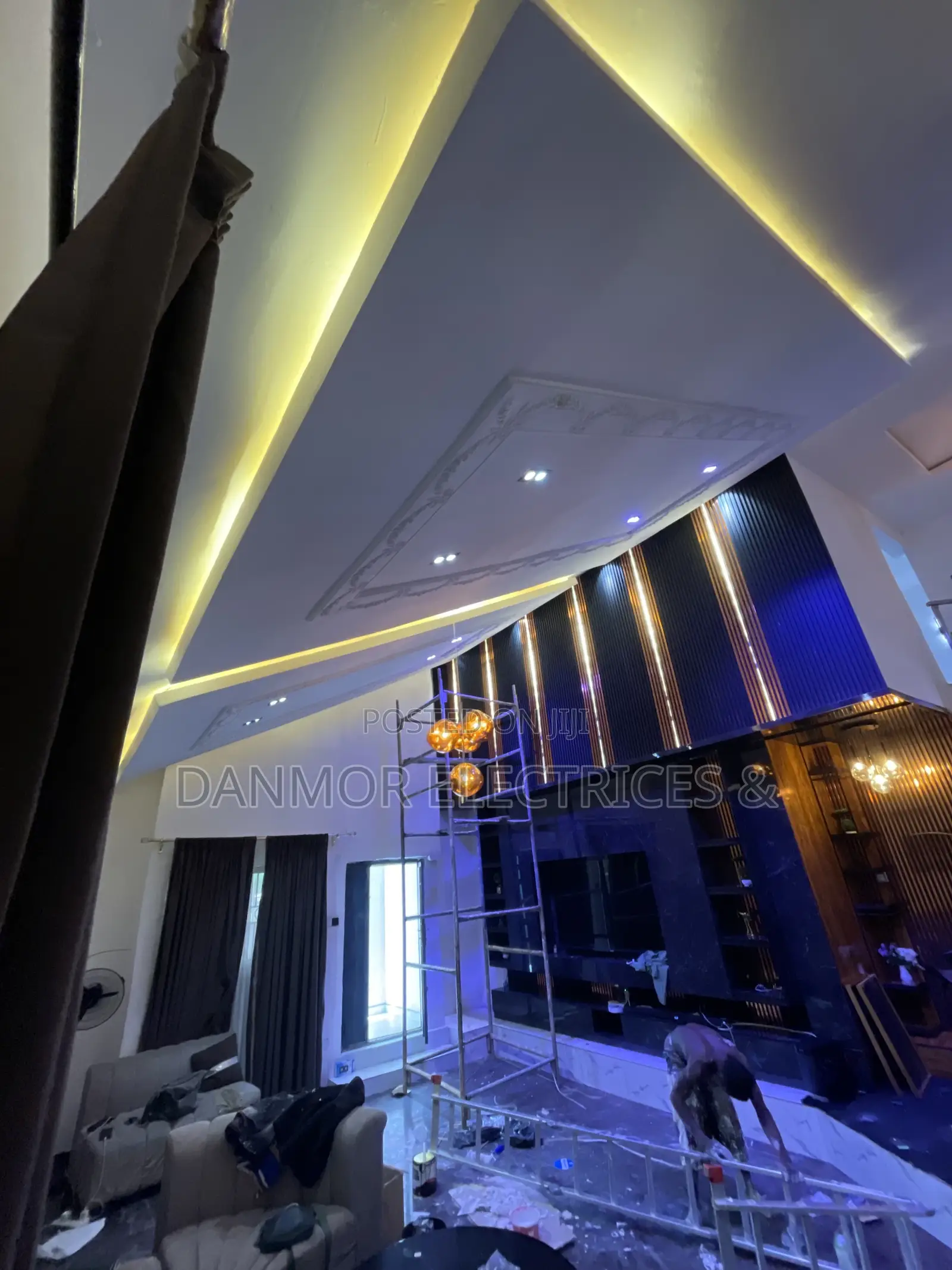 Pop Ceiling Led Light + House + Profile Light House Wiring
