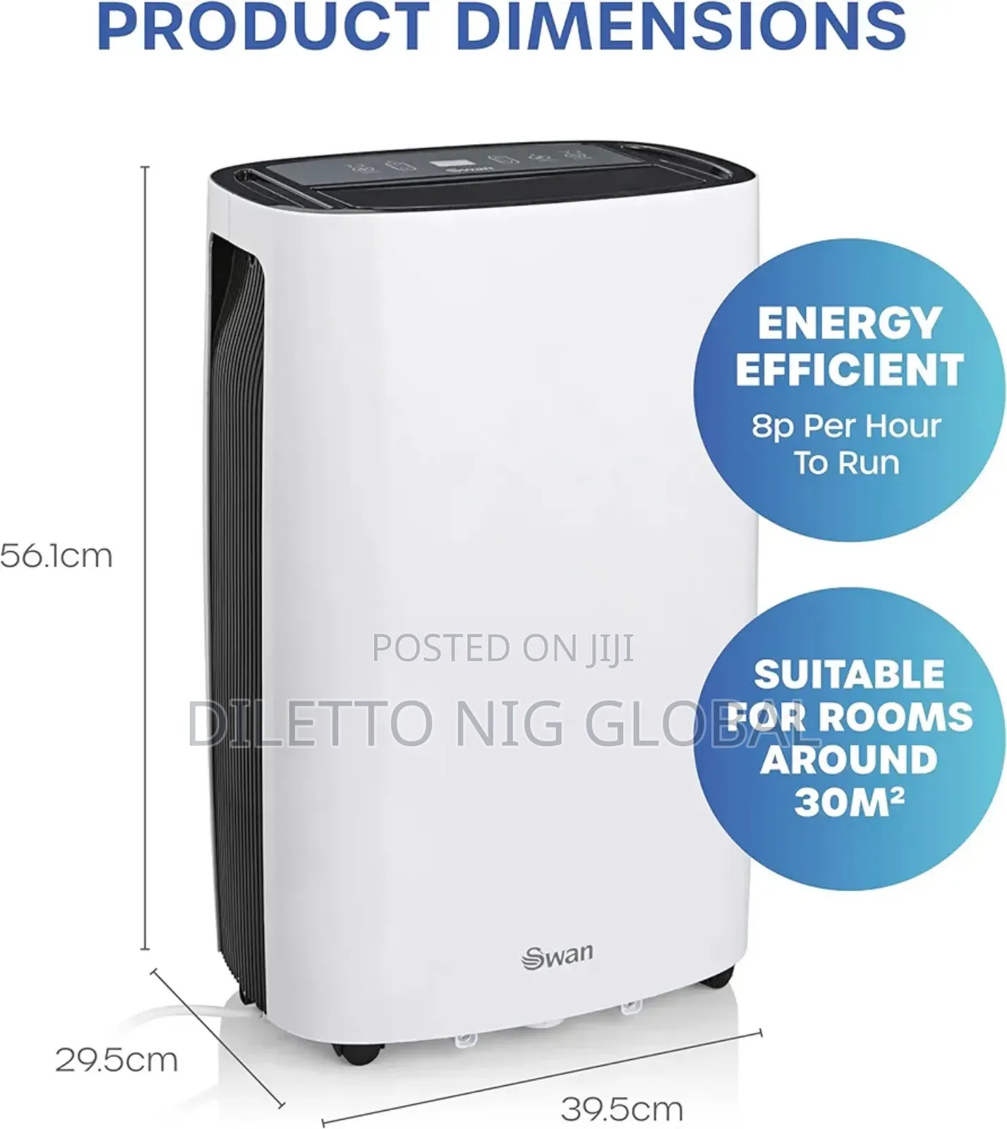 Swan 20 Litre Dehumidifier With Led Display