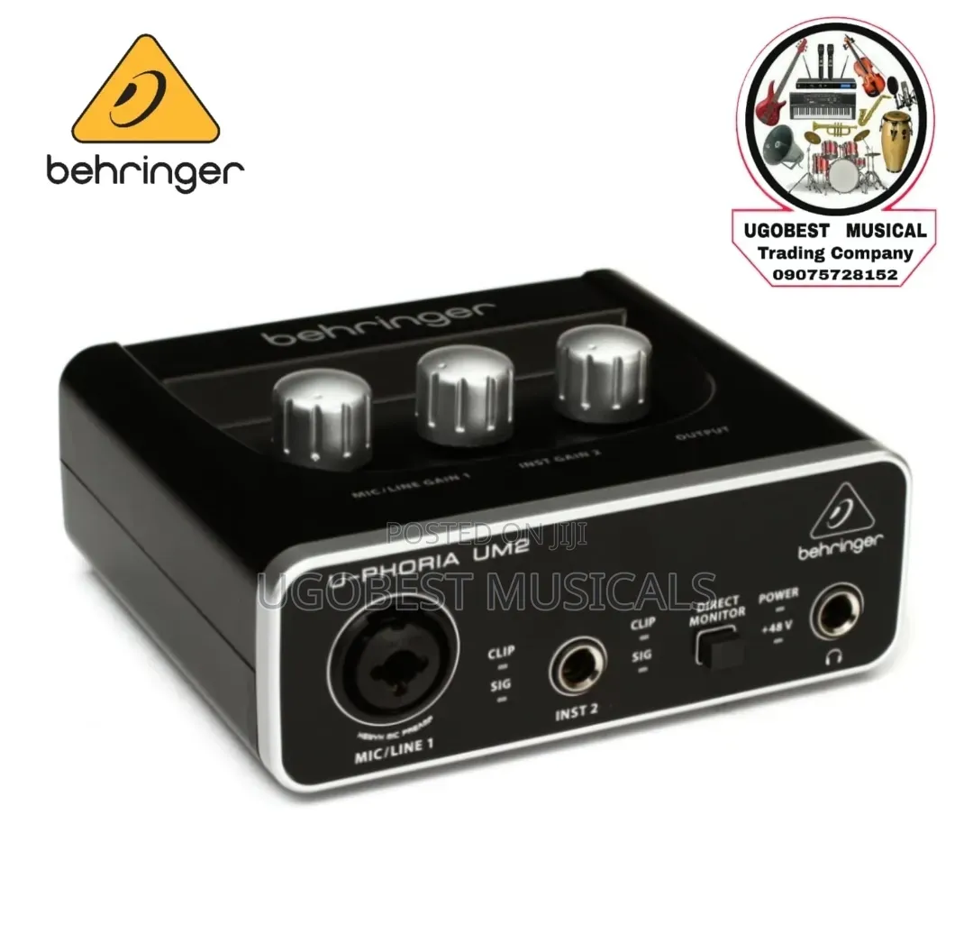 Behringer U-Phoria Um2 Audiophile 2x2 Usb Audio Interface