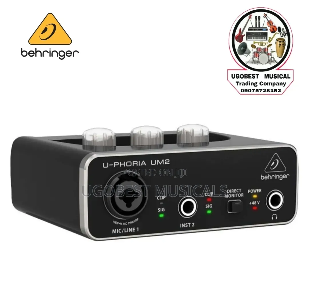 Behringer U-Phoria Um2 Audiophile 2x2 Usb Audio Interface