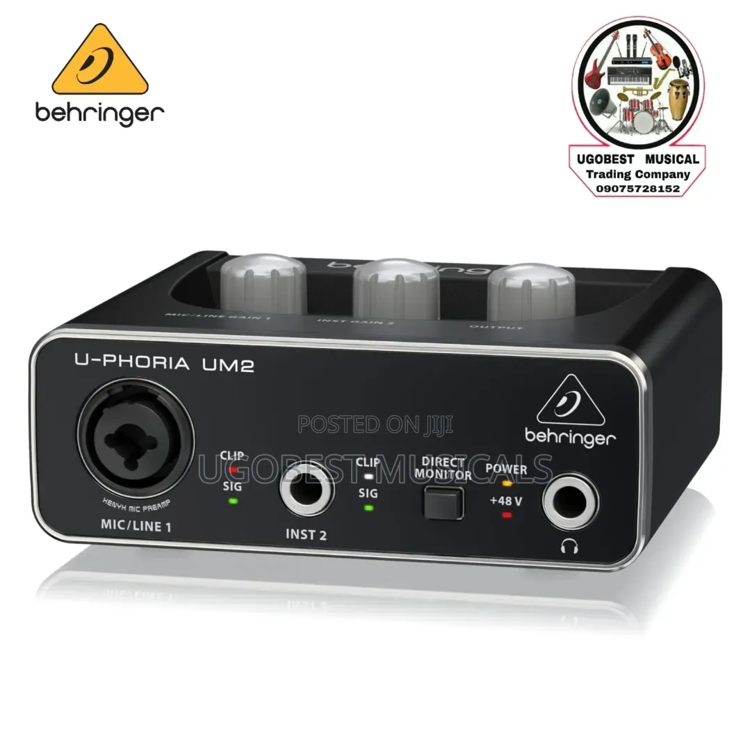 Behringer U-Phoria Um2 Audiophile 2x2 Usb Audio Interface