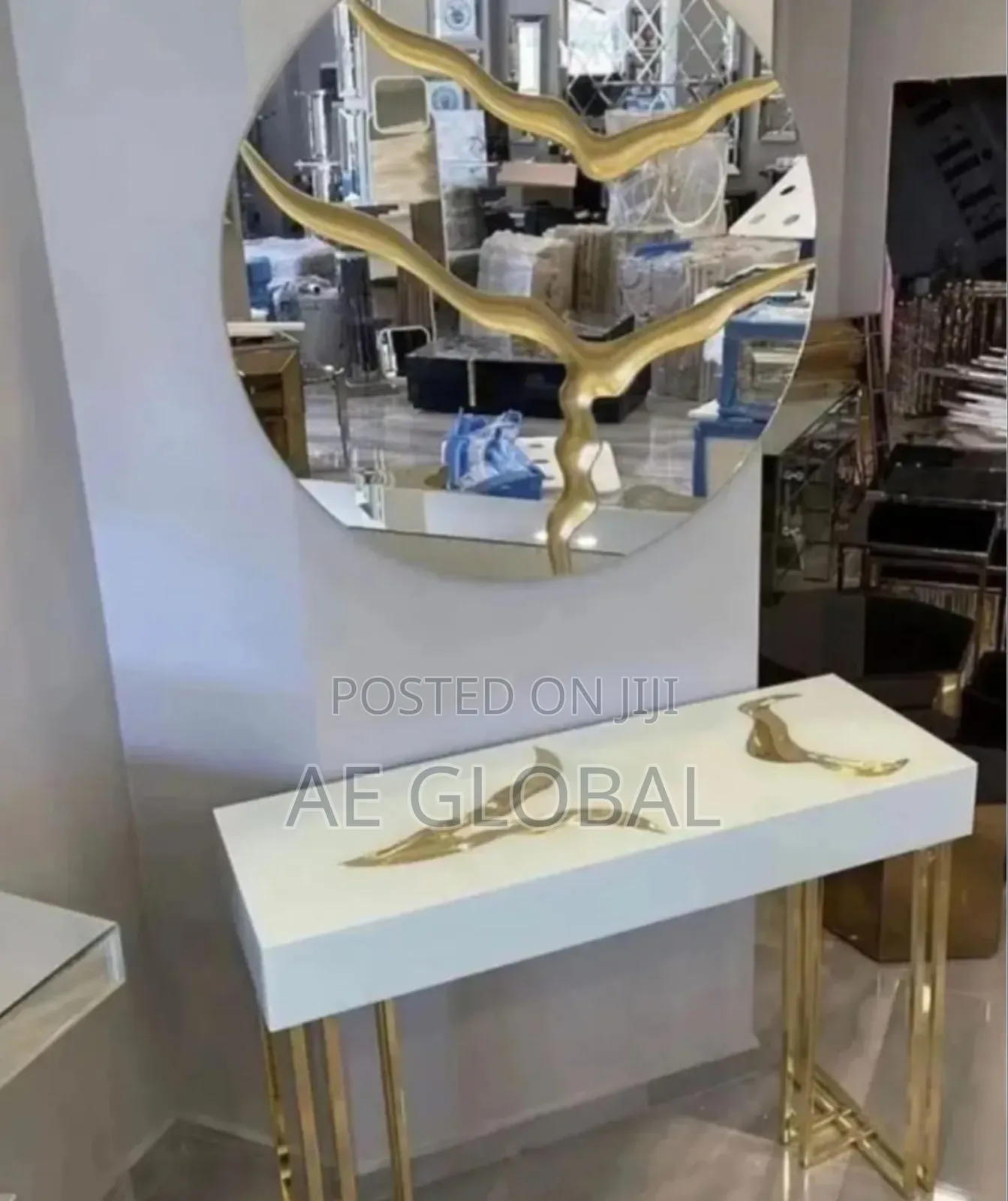 Vanities Mirror Console Table