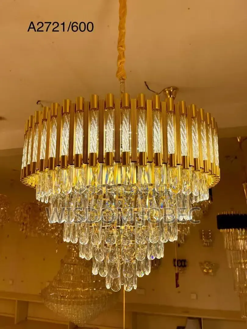 Generic Crystal and Gold Led Chandelier.