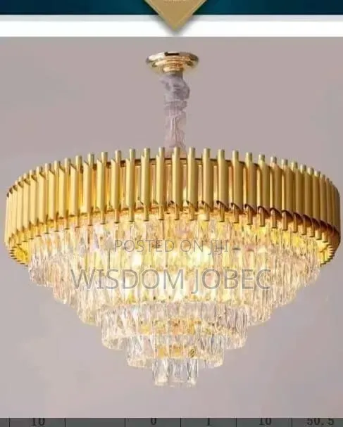 Generic Crystal and Gold Led Chandelier.