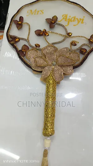 Brown Unique Hand Fan