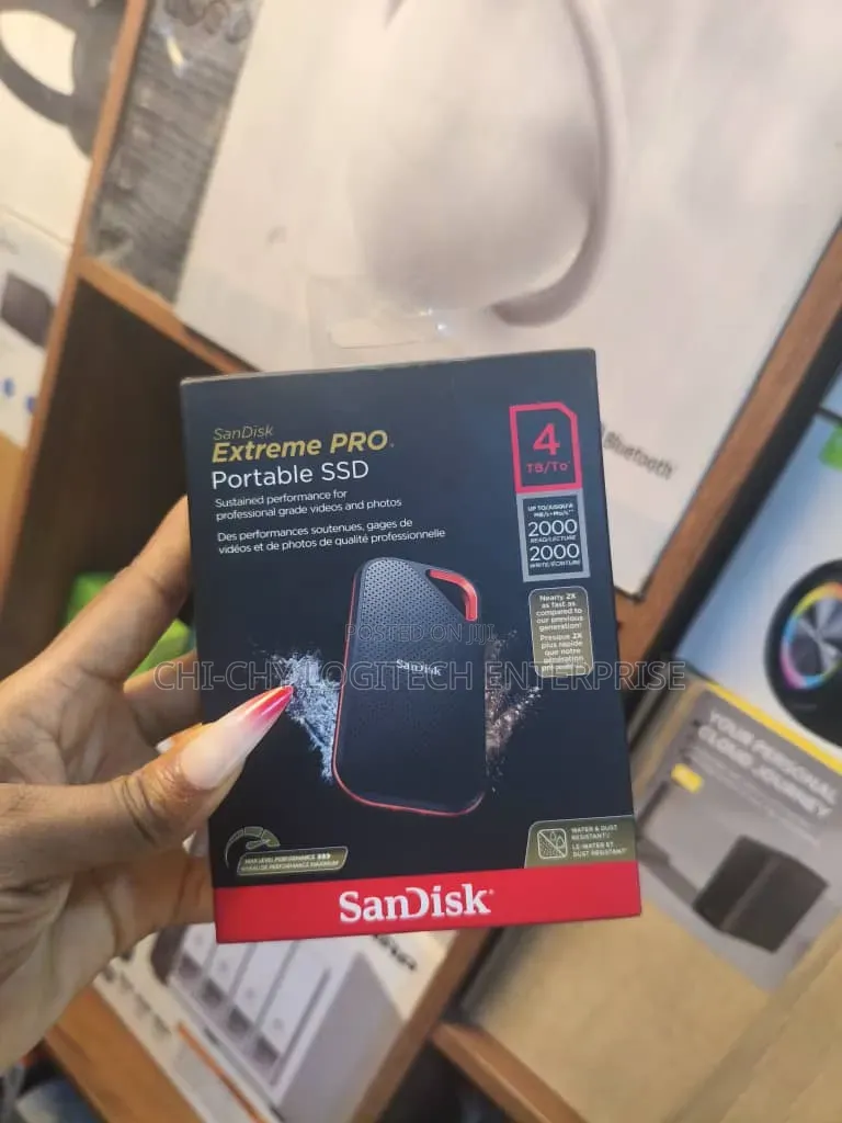 Sandisk Extreme Pro 4tb Portable SSD 2000mb/S Rugged Usb-C