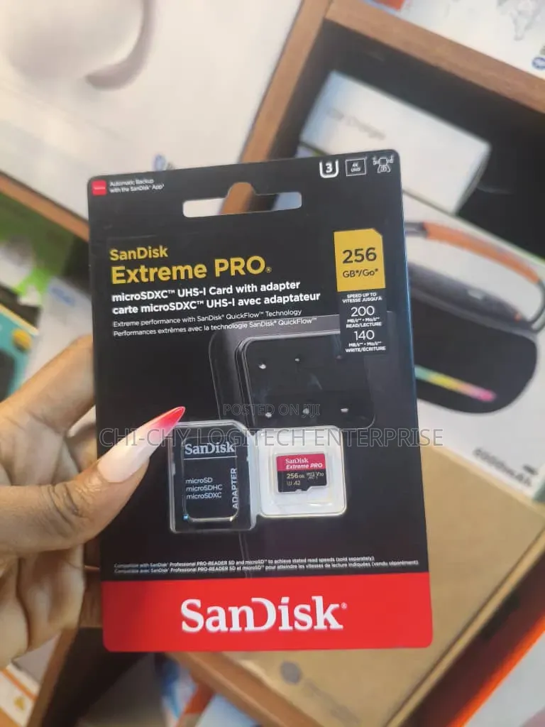 Sandisk Extreme Pro 256gb Microsdxc Uhs-I V30 A2 Memory Card