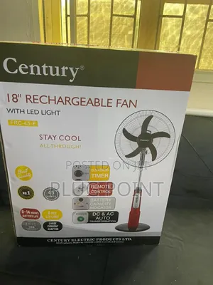 Century Rechargeable 18" Fan for Home, Shop, and Office