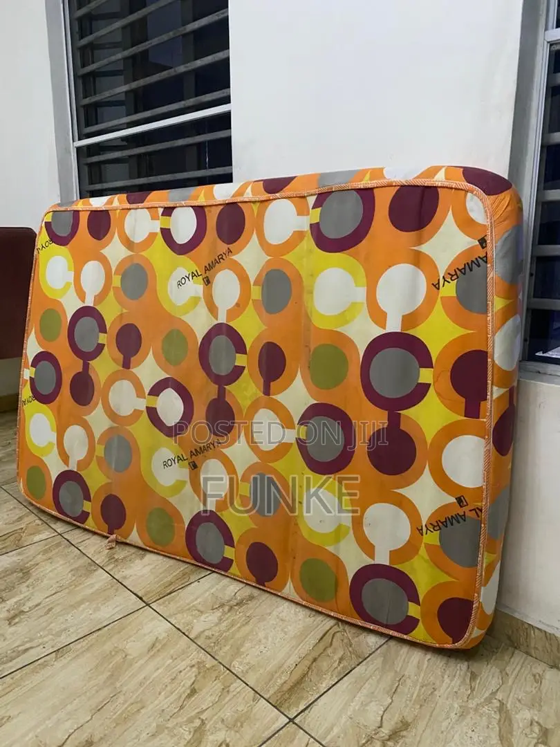 Mattress and Bedframe With 3 Pillows