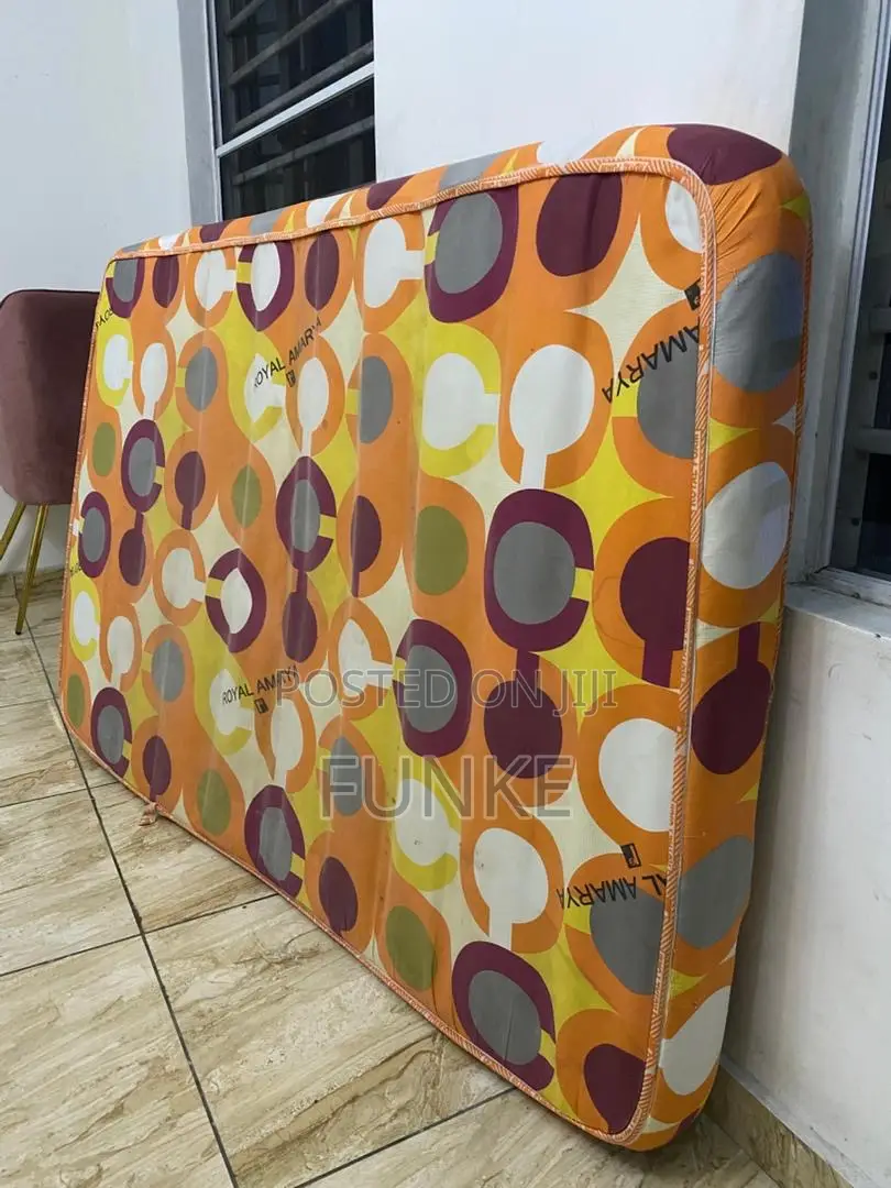 Mattress and Bedframe With 3 Pillows
