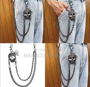 Skull Head Design Jean Wallet Chain