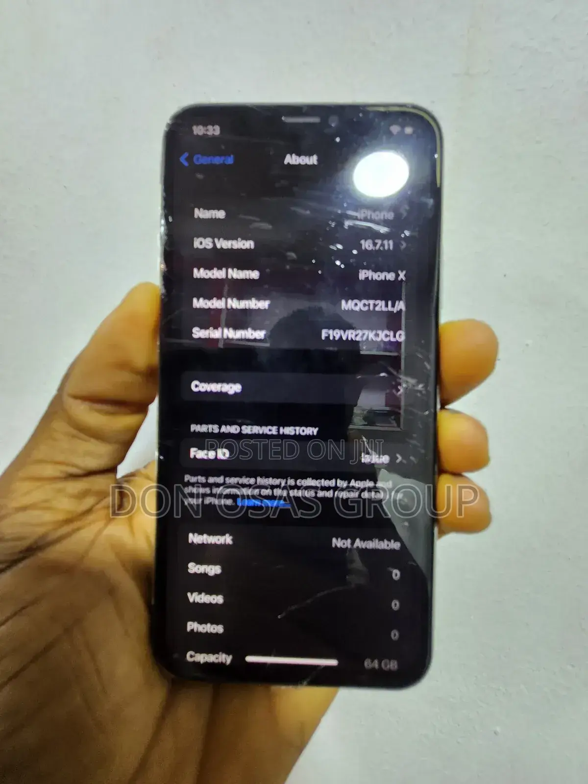 Apple iPhone X 64 GB Silver