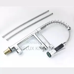 Chrome Kitchen Sink Tap - Pull Out Spray Mixer Tap - Hot Cold Water