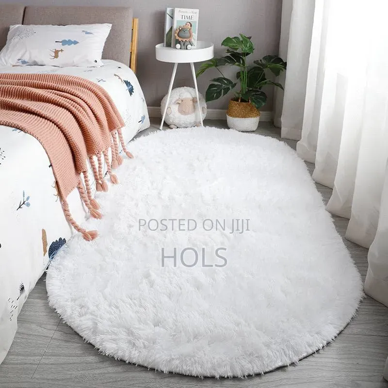 Cute Soft and Round Rabbit Fur Rug