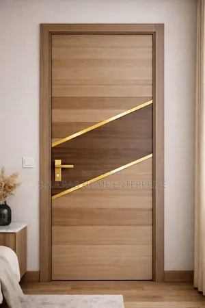 Standard Beautiful HDF Door With Frame, Lock, Inches and Installation