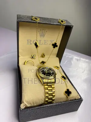 Vca Jewelry Set With Rolex Watch Combo