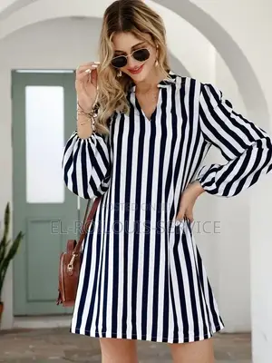 Stripped Shift Dress for Women