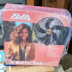 Ava 18" Black Wall Fan