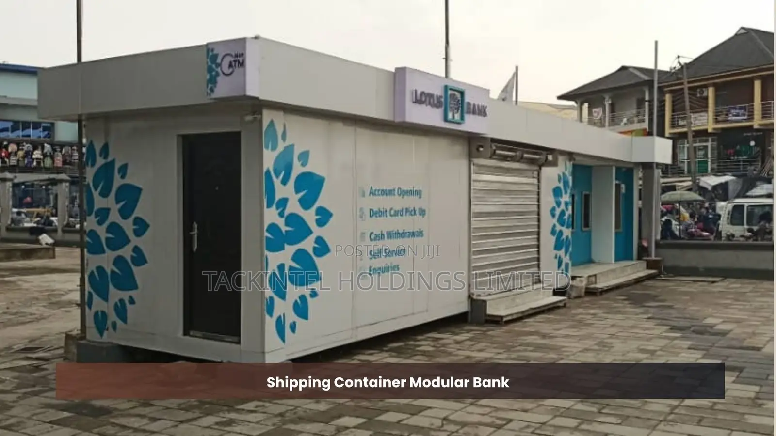 Modular Bank With Shipping Container