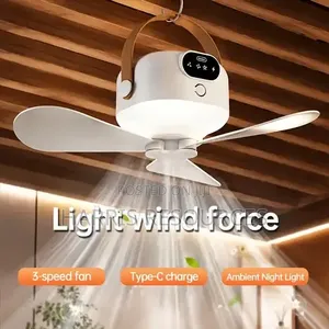 Taigexin TGX-3801 8-Inch Rechargeable Portable Ceiling Fan With Remote